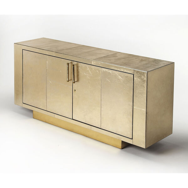 Francois Gold Leather Buffet, image 1