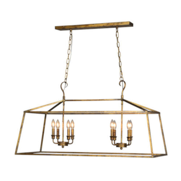 Kate Old Gold Eight-Light Pendant, image 1