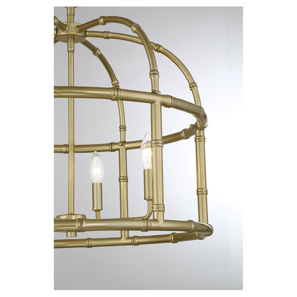 Lowry Burnished Brass Four-Light Pendant, image 6