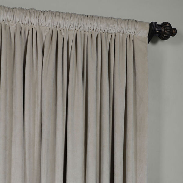 Cool Beige Double Wide Blackout Velvet Curtain – SAMPLE SWATCH ONLY, image 3