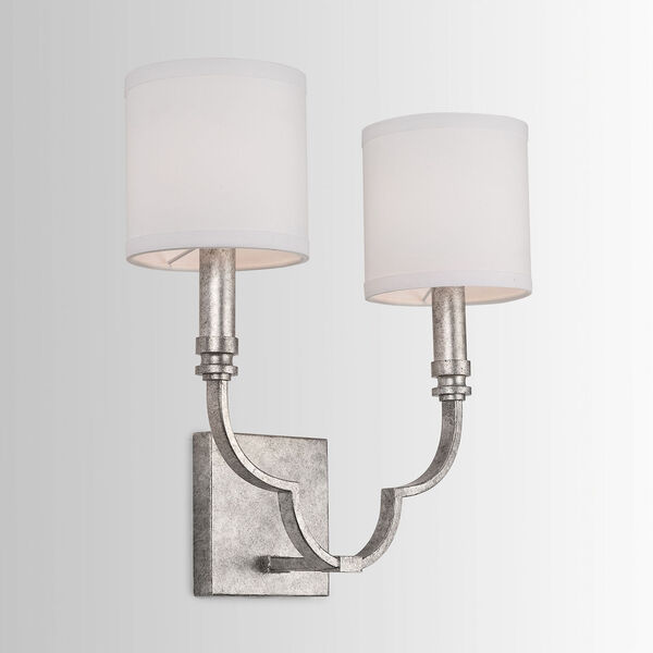Marisell Antique Silver Two-Light Sconce, image 2