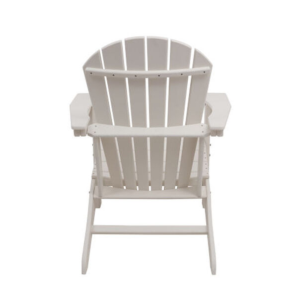BellaGreen White Recycled Adirondack Set, Two Chairs with One Table, image 6