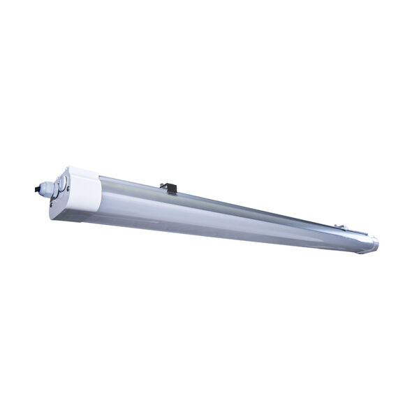 Gray 4 Ft. LED Tri-Proof Linear Fixture with Integrated Microwave Sensor, image 2