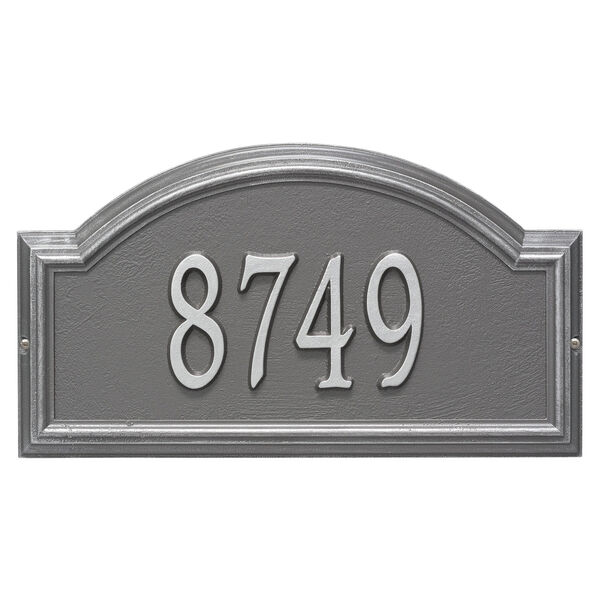 Personalized Providence Arch Wall Address Plaque in Pewter and Silver, image 1