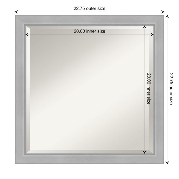 Vista Brushed Nickel 23W X 23H-Inch Bathroom Vanity Wall Mirror, image 6