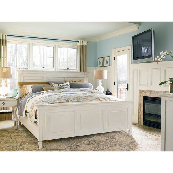 Summer Hill White Complete California King Panel Bed, image 1