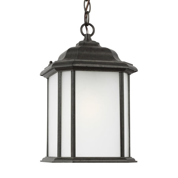 Kent Oxford Bronze One-Light Outdoor Pendant with Satin Etched Shade, image 2