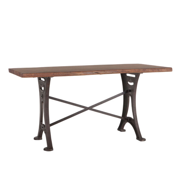 Blayne Natural Walnut and Antique Zinc Dining Table, image 2