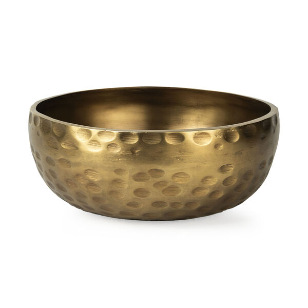 Karmel Gold Hammered Aluminum Bowl, image 1