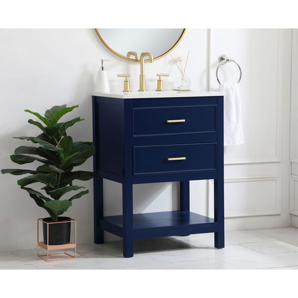 Sinclaire Blue 24-Inch Vanity Sink Set, image 3