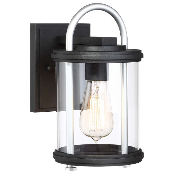 Keyser Black and Silver 11-Inch One-Light Outdoor Wall Lantern, image 1