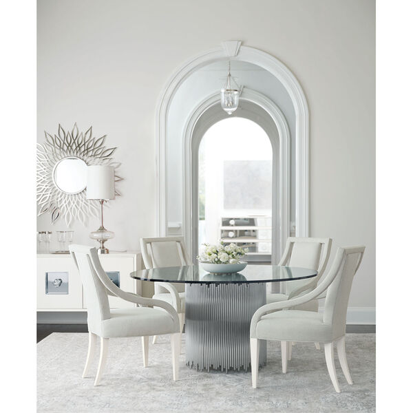 White Calista Round 54-Inch Dining Table, image 3