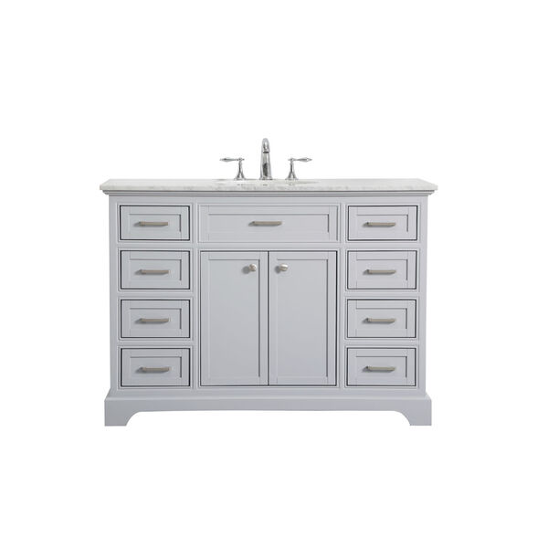 Americana Light Gray 48-Inch Vanity Sink Set, image 1