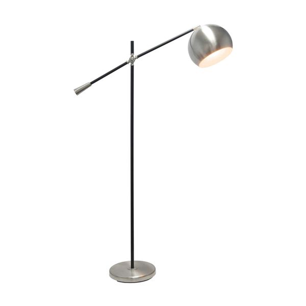 Studio Loft Brushed Nickel Matte Black One-Light Floor Lamp, image 2