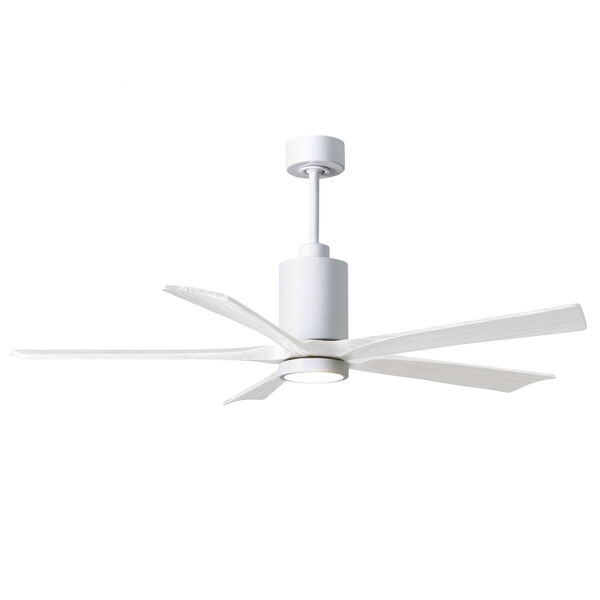 Patricia-5 Gloss White 60-Inch Ceiling Fan with LED Light Kit, image 1