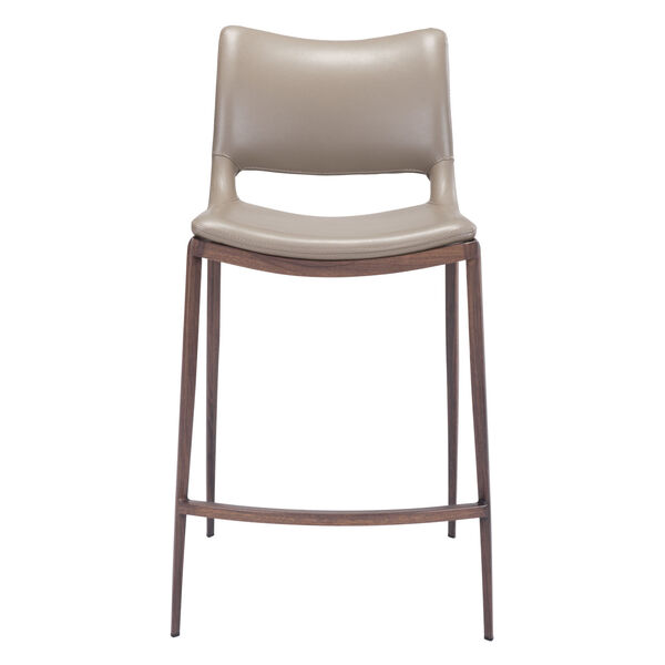 Ace Gray and Brown Counter Height Bar Stool, Set of Two, image 4