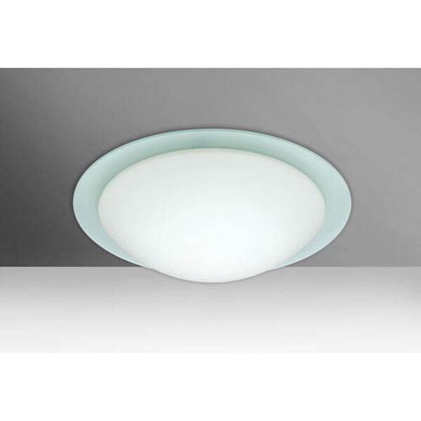 Ring 13 White One-Light LED Flush Mount with Frost Accent, image 1