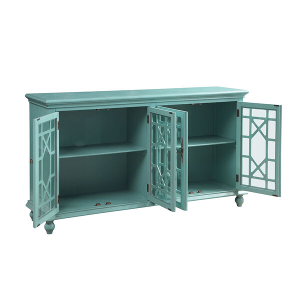 Blue 72-Inch Four-Door Tv Stand Cabinet, image 3