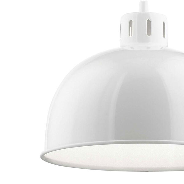 Zailey White12-Inch  One-Light Pendant, image 3