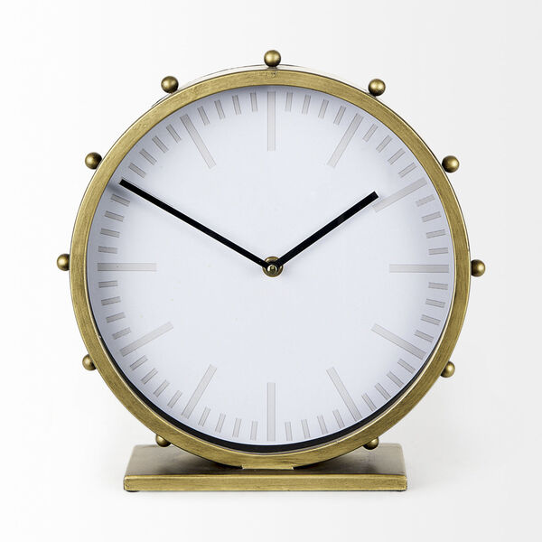 Marian Gold Round Table Clock, image 2