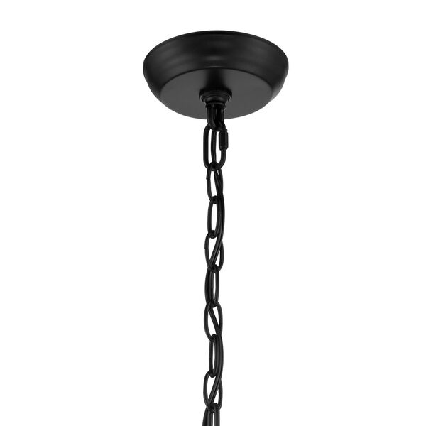 Rylee Matte Black Three-Light Chandelier Convertible to Semi-Flush Mount, image 2