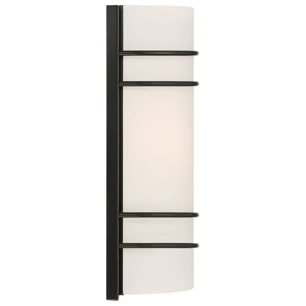 Artemis Matte Black Two-Light Wall Sconce with Opal Glass, image 3