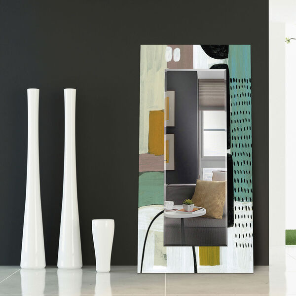Introductions Multicolor 72 x 36-Inch Rectangular Beveled Floor Mirror, image 5