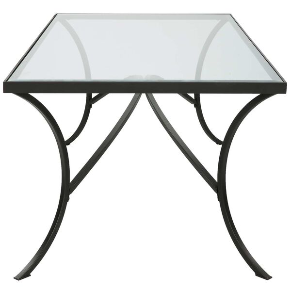 Alayna Black Metal and Glass Coffee Table, image 5