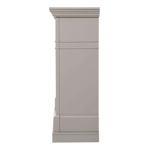 Birkover Gray Electric Fireplace with Marble Surround, image 6