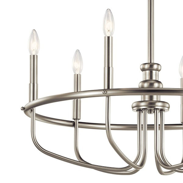 Capitol Hill Brushed Nickel Six-Light Large Chandelier, image 4