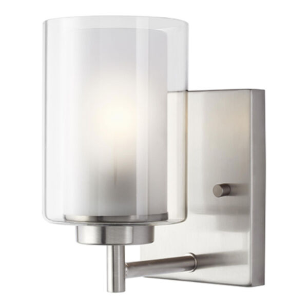 Uptown Brushed Nickel One-Light Wall Sconce, image 1