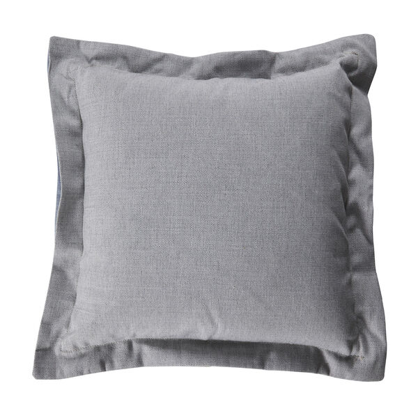 Calmer Chambray and Stone 22 x 22 Inch Pillow with Double Flange, image 2