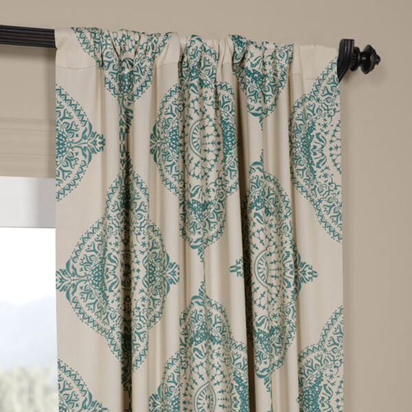 Henna Teal 84 x 50-Inch Blackout Curtain Single Panel, image 2