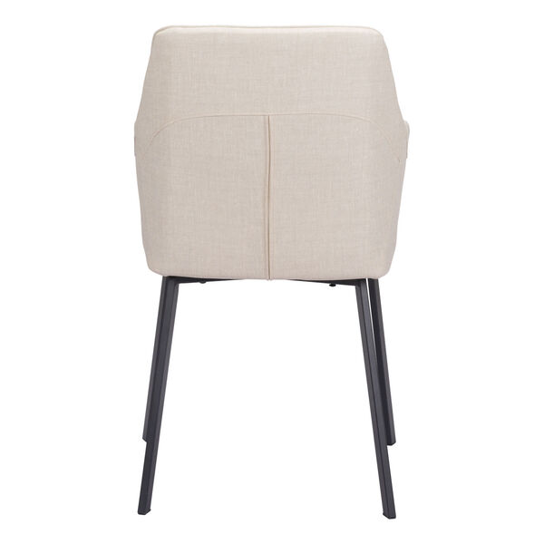 Adage Beige and Matte Black Dining Chair, image 5