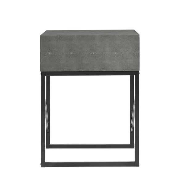 Grey and Black Side Table with One Drawer, image 5