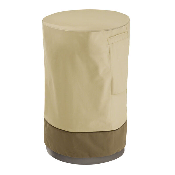 Ash Beige and Brown Round Fire Column Cover, image 1