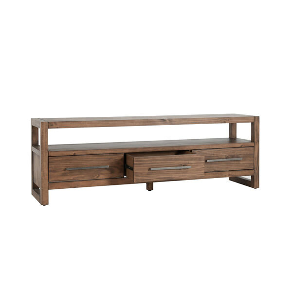 Fenmore Almond Brown Three Drawer TV Stand, image 4