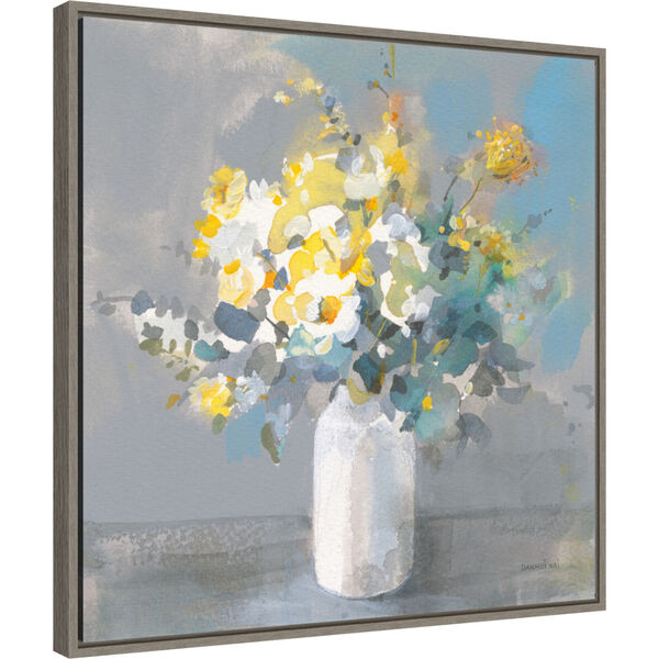 Danhui Nai Gray Touch of Spring I White Vase 22 x 22 Inch Wall Art, image 2