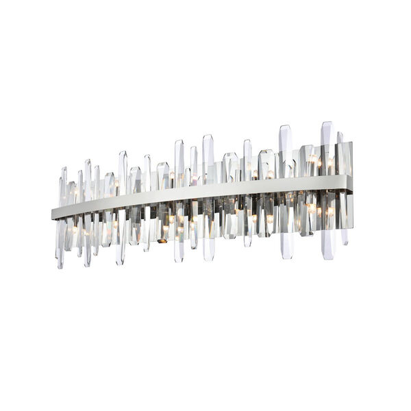 Serena Chrome and Clear 36-Inch Crystal Bath Sconce, image 3