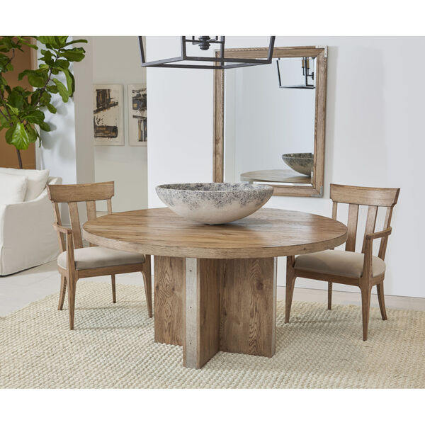 Passage Light Oak Round Dining Table, image 1