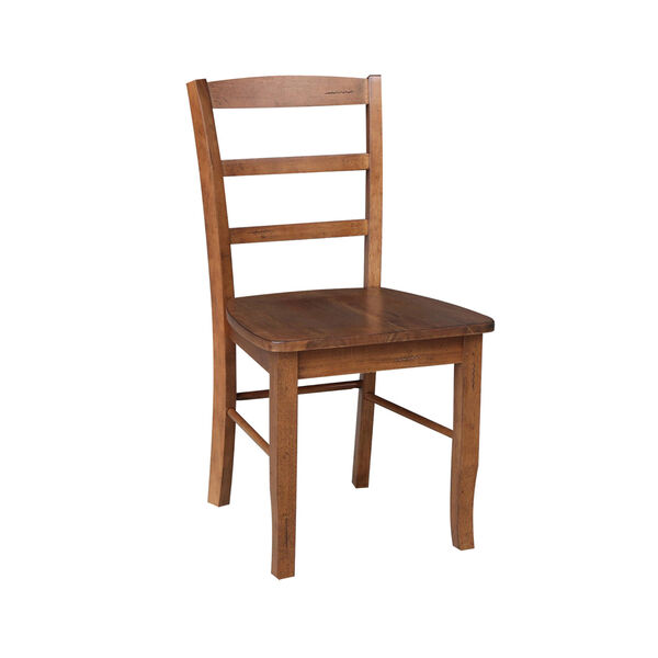Madrid Distressed Oak Ladderback Chair, Set of 2, image 3