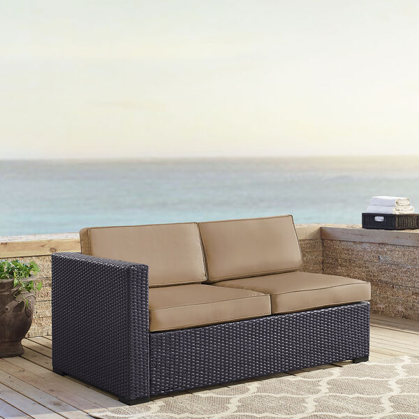 Biscayne Loveseat With Int. Arm With Mocha Cushions, image 1