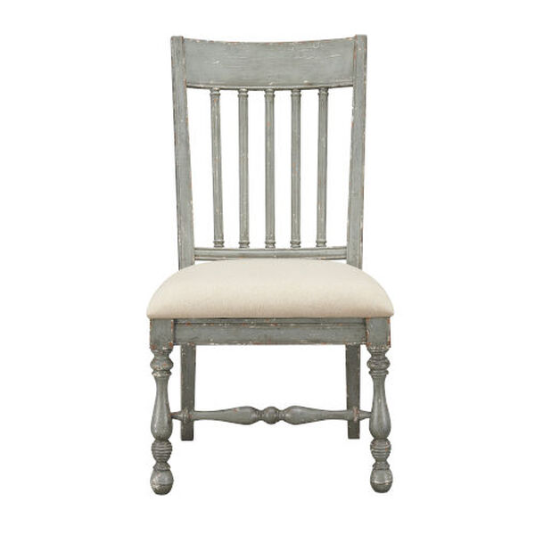 Weston Blue Gray and Cream Upholstered Dining Chair, Set of 2, image 2