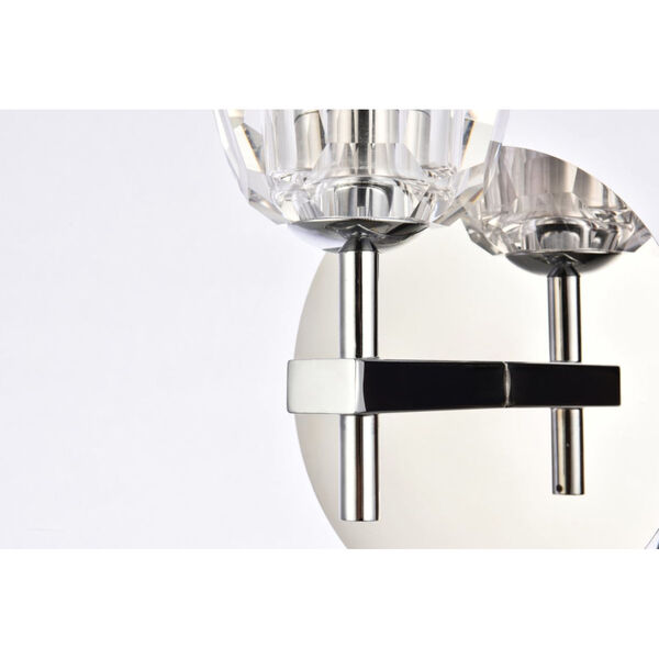 Eren Chrome One-Light Wall Sconce with Royal Cut Clear Crystal, image 4