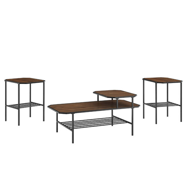Dark Walnut Tiered Accent Table Set, 3-Piece, image 1