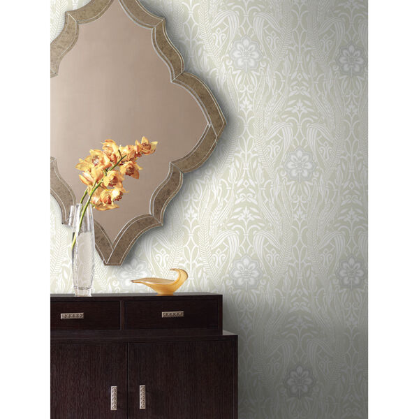 Damask Resource Library Beige 27 In. x 27 Ft. Gatsby Wallpaper, image 1