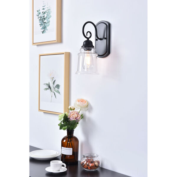 Spire Black Five-Inch One-Light Wall Sconce, image 2