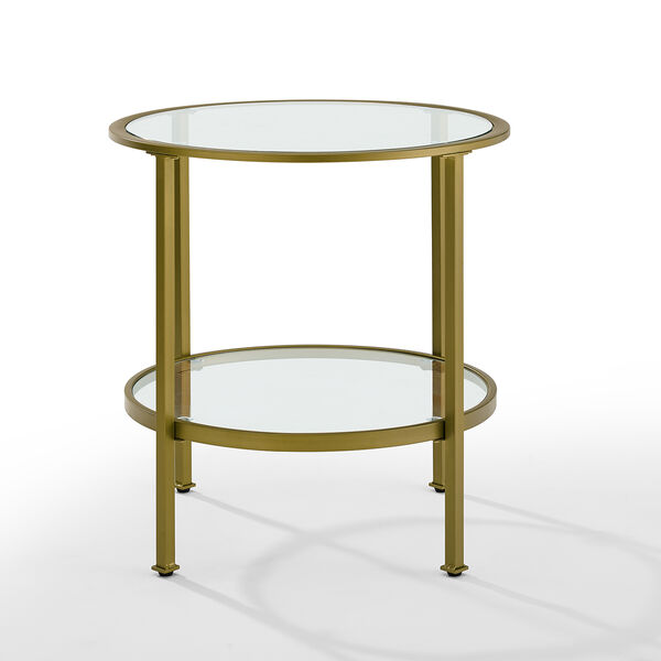 Crosley Furniture Aimee Gold Metal And, Crosley Side Table