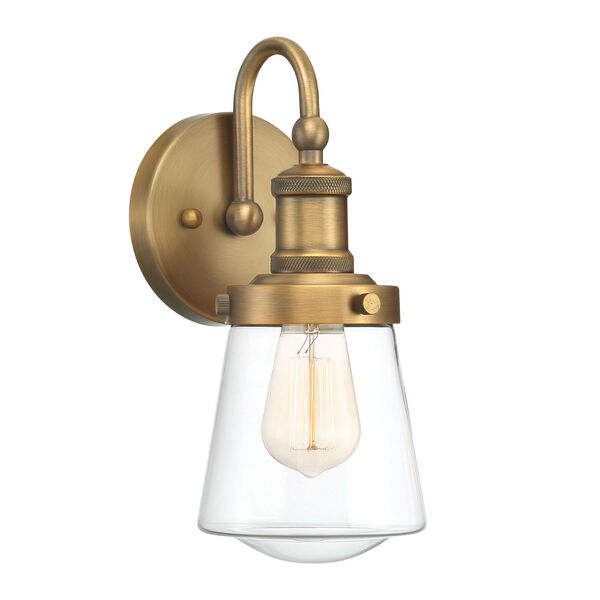 Taylor Old Satin Brass One-Light Wall Sconce, image 1