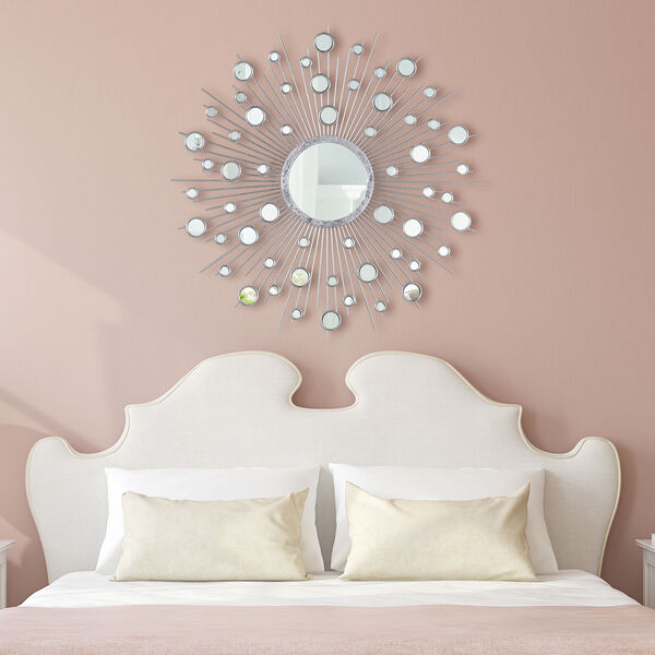 Milkyway I Bling Silver 36 x 36-Inch Round Wall Mirror, image 3